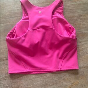 Lululemon high neck top, hot pink, size 6 used great condition